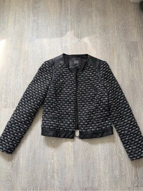 Vintage The Limited Textured Black & Gray Women's Zip Jacket